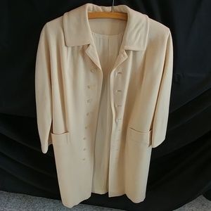 Dumas cream wool dress coat